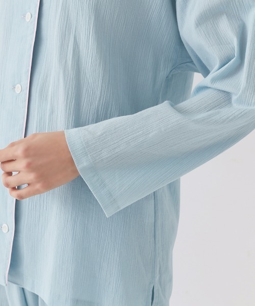 kaimin navi/快眠ナビ パジャマ 長袖長パンツ ナチュラル楊柳（ルームウェア/パジャマ）｜kaimin navi（カイミンナビ）