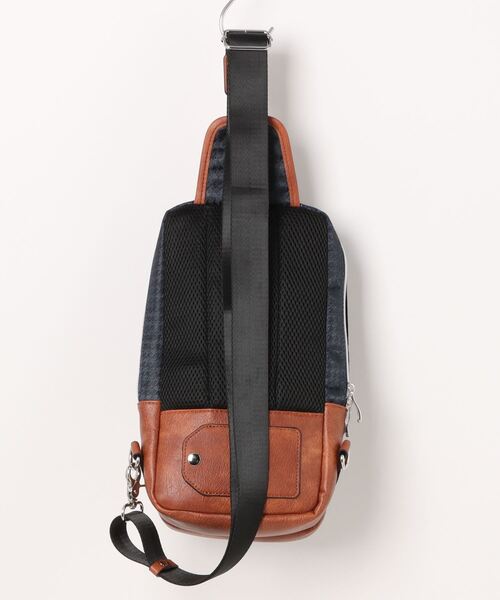 m.f.エディトリアル メンズ 千鳥柄配色 ボディバッグ（ボディバッグ/ウエストポーチ）｜m.f.editorial（エムエフエディトリアル）