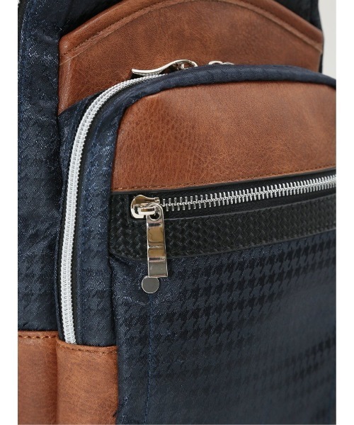 m.f.エディトリアル メンズ 千鳥柄配色 ボディバッグ（ボディバッグ/ウエストポーチ）｜m.f.editorial（エムエフエディトリアル）