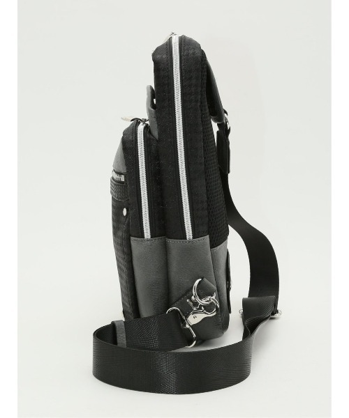 m.f.エディトリアル メンズ 千鳥柄配色 ボディバッグ（ボディバッグ/ウエストポーチ）｜m.f.editorial（エムエフエディトリアル）