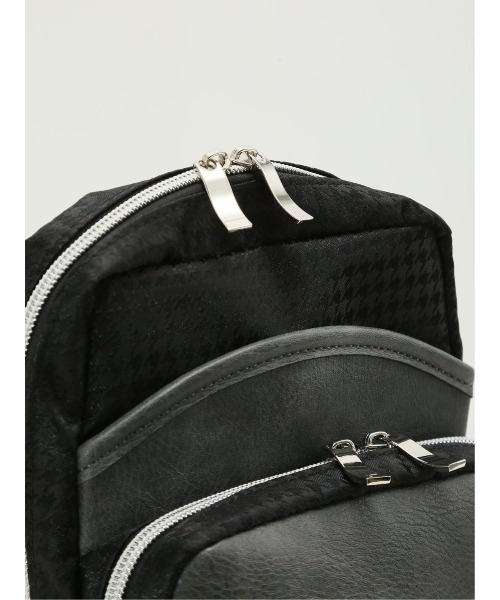 m.f.エディトリアル メンズ 千鳥柄配色 ボディバッグ（ボディバッグ/ウエストポーチ）｜m.f.editorial（エムエフエディトリアル）