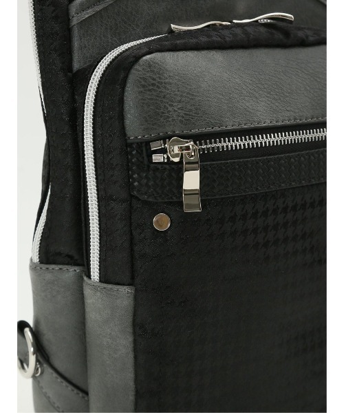 m.f.エディトリアル メンズ 千鳥柄配色 ボディバッグ（ボディバッグ/ウエストポーチ）｜m.f.editorial（エムエフエディトリアル）