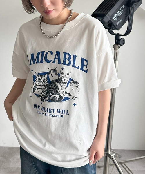 apres jour mignon(アプレジュールミニョン)の「アソートピグメントBIGロックT2【ZOZOTOWN限定アイテム】(Tシャツ/カットソー・レディース・ホワイト系その他3/ピンク/ホワイト系その他/オフホワイト/ブラック系その他/ブラック/ブラック系その他2/ホワイト系その他2・X-LARGE/フリー)」の2枚目の写真