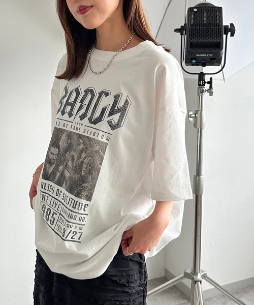 apres jour mignon(アプレジュールミニョン)の「アソートピグメントBIGロックT2【ZOZOTOWN限定アイテム】(Tシャツ/カットソー・レディース・ホワイト系その他3/ピンク/ホワイト系その他/オフホワイト/ブラック系その他/ブラック/ブラック系その他2/ホワイト系その他2・X-LARGE/フリー)」の1枚目の写真