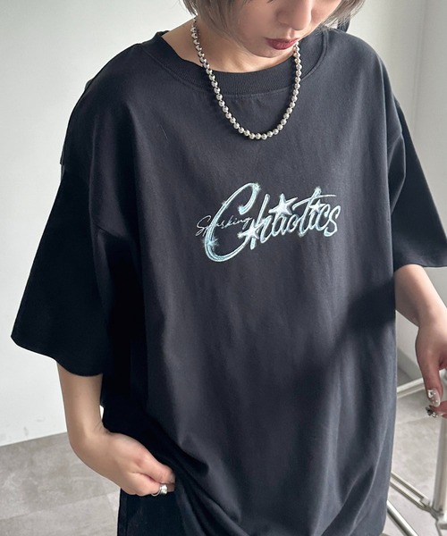 apres jour mignon(アプレジュールミニョン)の「アソートピグメントBIGロックT2【ZOZOTOWN限定アイテム】(Tシャツ/カットソー・レディース・ホワイト系その他3/ピンク/ホワイト系その他/オフホワイト/ブラック系その他/ブラック/ブラック系その他2/ホワイト系その他2・X-LARGE/フリー)」の5枚目の写真