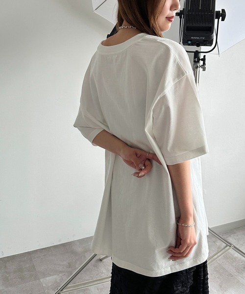 apres jour mignon(アプレジュールミニョン)の「アソートピグメントBIGロックT2【ZOZOTOWN限定アイテム】(Tシャツ/カットソー・レディース・ホワイト系その他3/ピンク/ホワイト系その他/オフホワイト/ブラック系その他/ブラック/ブラック系その他2/ホワイト系その他2・X-LARGE/フリー)」の12枚目の写真
