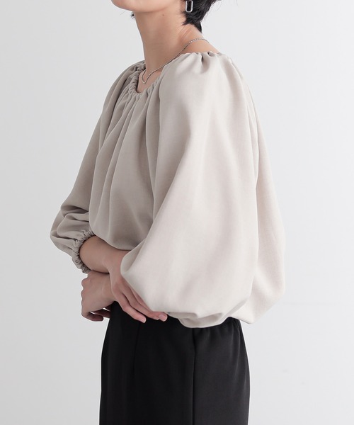 for/c(フォーシー)の「リネンライクバルーンスリーブブラウス【サスティナブル】(シャツ/ブラウス・レディース・スミクロ/ベージュ/ライトブラウン・M/L)」の15枚目の写真