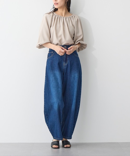 for/c(フォーシー)の「リネンライクバルーンスリーブブラウス【サスティナブル】(シャツ/ブラウス・レディース・スミクロ/ベージュ/ライトブラウン・M/L)」の6枚目の写真