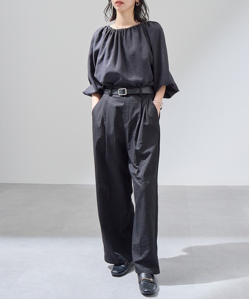 for/c(フォーシー)の「リネンライクバルーンスリーブブラウス【サスティナブル】(シャツ/ブラウス・レディース・スミクロ/ベージュ/ライトブラウン・M/L)」の22枚目の写真