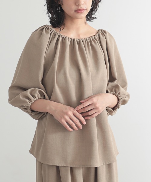 for/c(フォーシー)の「リネンライクバルーンスリーブブラウス【サスティナブル】(シャツ/ブラウス・レディース・スミクロ/ベージュ/ライトブラウン・M/L)」の19枚目の写真