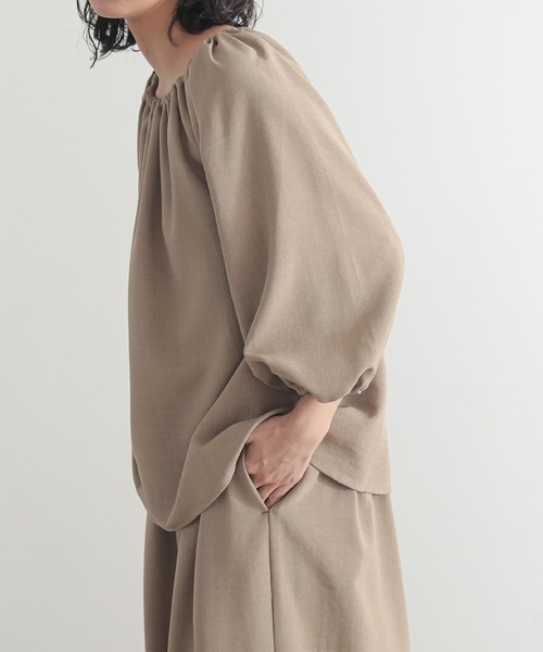 for/c(フォーシー)の「リネンライクバルーンスリーブブラウス【サスティナブル】(シャツ/ブラウス・レディース・スミクロ/ベージュ/ライトブラウン・M/L)」の20枚目の写真