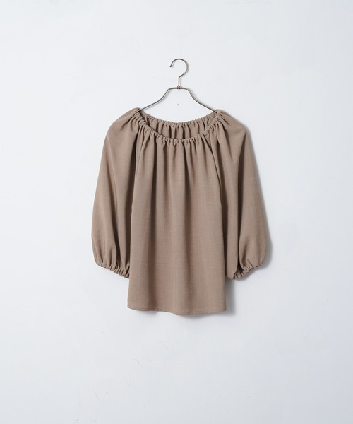 for/c(フォーシー)の「リネンライクバルーンスリーブブラウス【サスティナブル】(シャツ/ブラウス・レディース・スミクロ/ベージュ/ライトブラウン・M/L)」の9枚目の写真