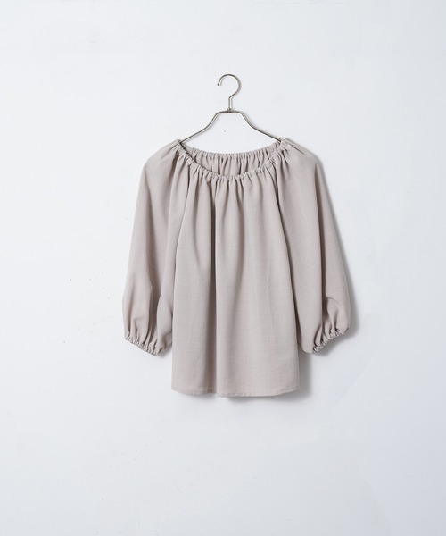 セール】リネンライクバルーンスリーブブラウス【サスティナブル