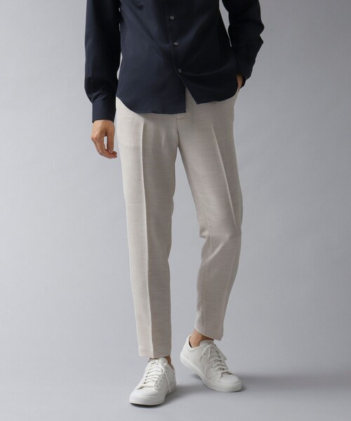 NOLLEY’S(ノーリーズ)の「【ACTIVE SECT】《限定展開 / 速乾 / イージーケア》リネンライク スリムイージーパンツ(その他パンツ・メンズ・ライトグレー/ダークネイビー/キナリ/ブラック・XL/L/M/S)」の2枚目の写真