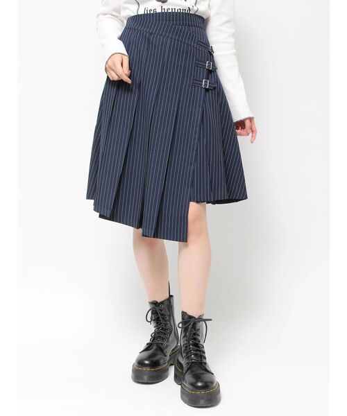 セール】ベルトプリーツミディスカート（スカート）｜jouetie