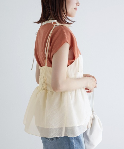 w closet（ダブルクローゼット）の「シアーキャミビスチェ（その他トップス・レディース・アイボリー/ブルー/ブラック・FREE）」の19枚目の写真