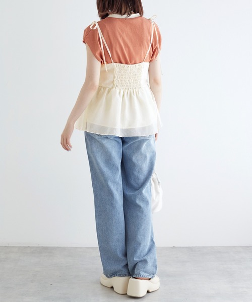 w closet（ダブルクローゼット）の「シアーキャミビスチェ（その他トップス・レディース・アイボリー/ブルー/ブラック・FREE）」の15枚目の写真