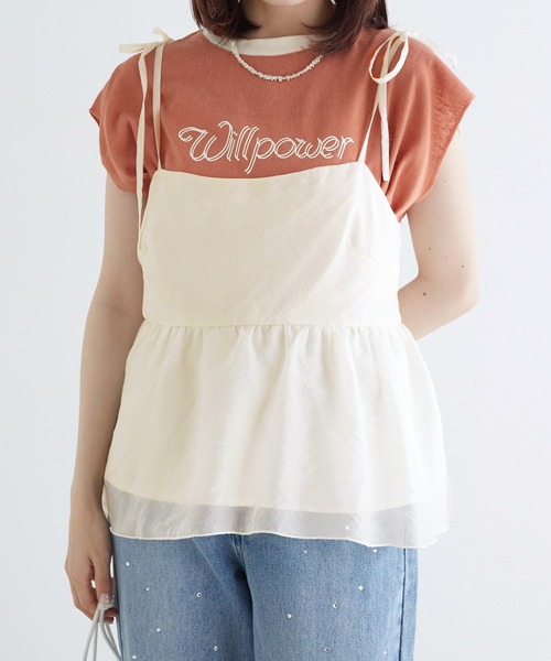 w closet（ダブルクローゼット）の「シアーキャミビスチェ（その他トップス・レディース・アイボリー/ブルー/ブラック・FREE）」の14枚目の写真