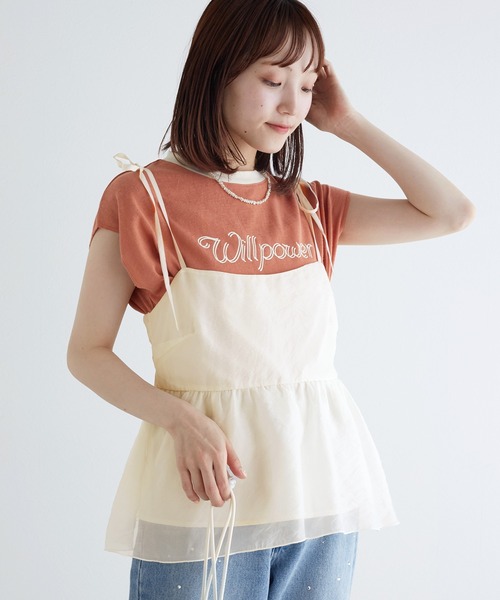 w closet（ダブルクローゼット）の「シアーキャミビスチェ（その他トップス・レディース・アイボリー/ブルー/ブラック・FREE）」の11枚目の写真