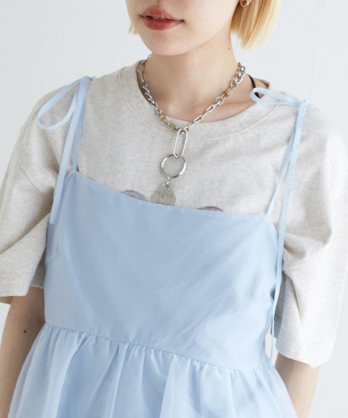 w closet（ダブルクローゼット）の「シアーキャミビスチェ（その他トップス・レディース・アイボリー/ブルー/ブラック・FREE）」の8枚目の写真