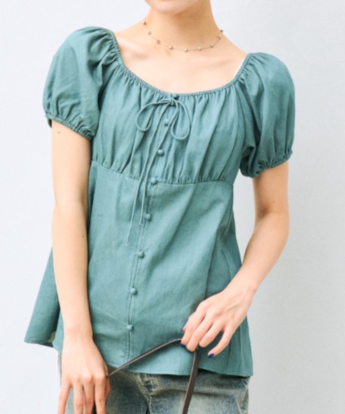OLIVE des OLIVE（オリーブデオリーブ）の「胸ギャザーリボンブラウス（シャツ/ブラウス・レディース・レッド系その他/ワンウォッシュ/その他・FREE）」の12枚目の写真