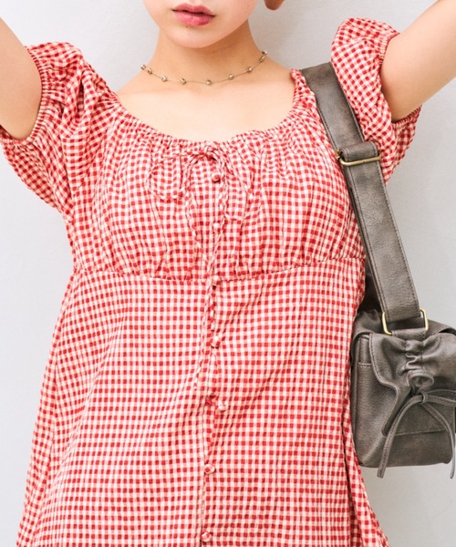 OLIVE des OLIVE（オリーブデオリーブ）の「胸ギャザーリボンブラウス（シャツ/ブラウス・レディース・レッド系その他/ワンウォッシュ/その他・FREE）」の15枚目の写真