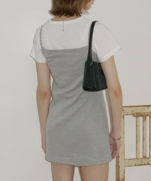 GIUNON（ジウノン）の「hem lace camisole dress / ヘムレースキャミソールドレス（ワンピース・レディース・ネイビー/アイボリー/グレー・FREE）」の17枚目の写真