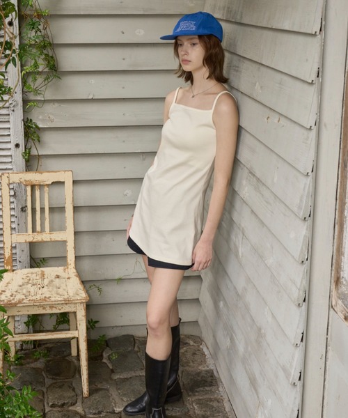 GIUNON（ジウノン）の「hem lace camisole dress / ヘムレースキャミソールドレス（ワンピース・レディース・ネイビー/アイボリー/グレー・FREE）」の13枚目の写真