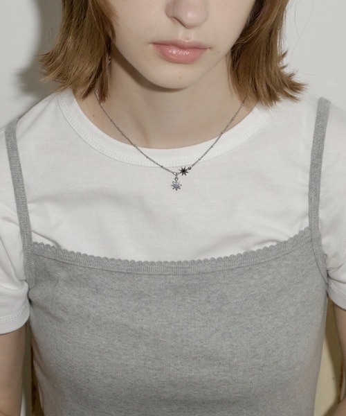 GIUNON（ジウノン）の「hem lace camisole dress / ヘムレースキャミソールドレス（ワンピース・レディース・ネイビー/アイボリー/グレー・FREE）」の16枚目の写真