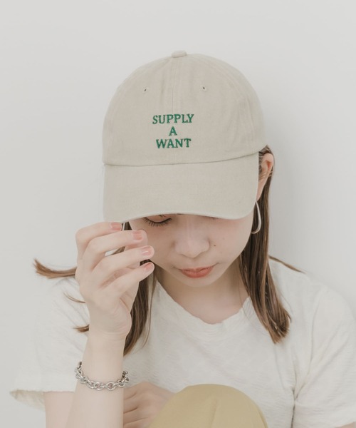 SMELLY(スメリー)の「ウォッシュドロゴキャップ(キャップ・レディース・グリーン系その他/ベージュ/イエロー/ネイビー・-)」の1枚目の写真