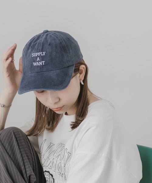 SMELLY(スメリー)の「ウォッシュドロゴキャップ(キャップ・レディース・グリーン系その他/ベージュ/イエロー/ネイビー・-)」の3枚目の写真