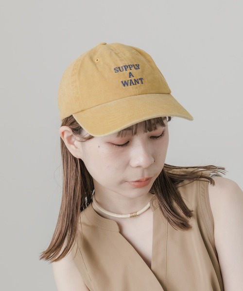 SMELLY(スメリー)の「ウォッシュドロゴキャップ(キャップ・レディース・グリーン系その他/ベージュ/イエロー/ネイビー・-)」の4枚目の写真