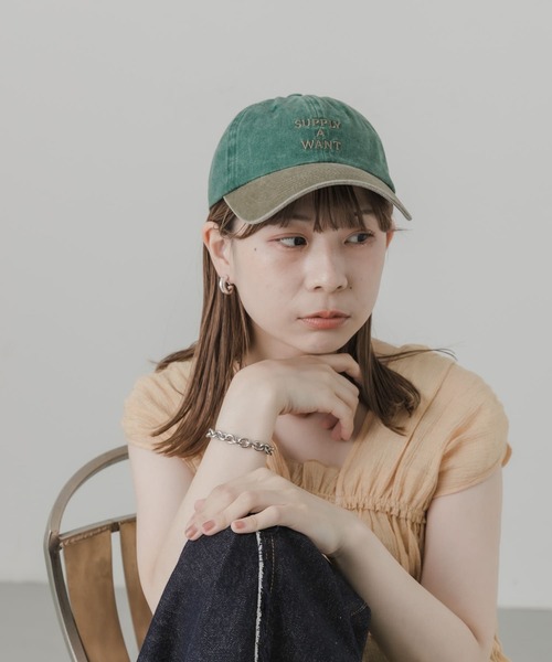 SMELLY(スメリー)の「ウォッシュドロゴキャップ(キャップ・レディース・グリーン系その他/ベージュ/イエロー/ネイビー・-)」の20枚目の写真