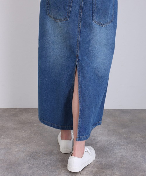 ElegChic(エレグシック)の「カシュクールデニムジャンスカ(つなぎ/オールインワン・レディース・ブルー/ネイビー系/ネイビー・M/L/XL/3L/4L)」の20枚目の写真