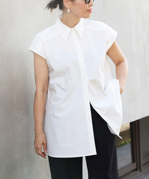 【CELERI/セルリ】NO SLEEVE ワイドシャツ　完売 セール】【CELERI/セルリ】NO SLEEVE ワイドシャツ（シャツ/ブラウス