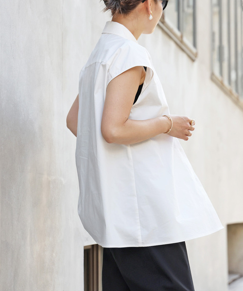 セール】【CELERI/セルリ】NO SLEEVE ワイドシャツ（シャツ/ブラウス