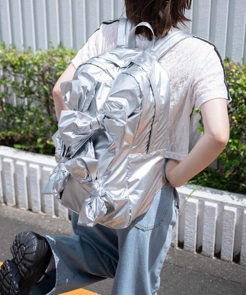 WEGO（ウィゴー）の「WEGO/BIGリボンデイパック（バックパック/リュック・レディース・シルバー/ブラック・FREE）」の22枚目の写真