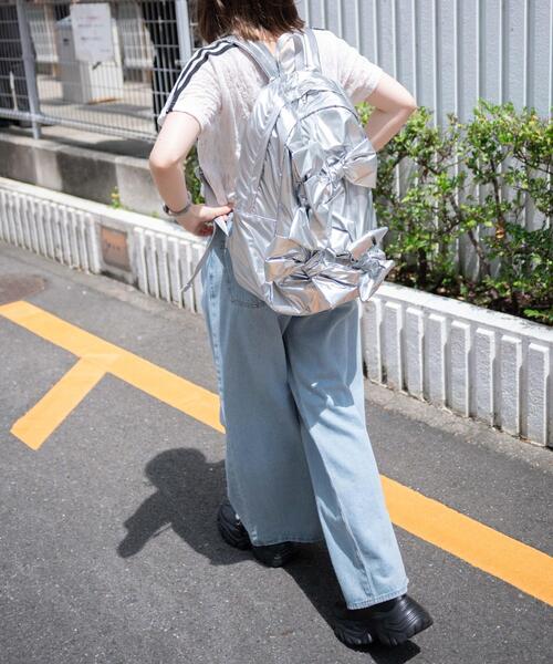 WEGO（ウィゴー）の「WEGO/BIGリボンデイパック（バックパック/リュック・レディース・シルバー/ブラック・FREE）」の21枚目の写真