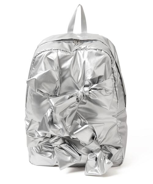 WEGO（ウィゴー）の「WEGO/BIGリボンデイパック（バックパック/リュック・レディース・シルバー/ブラック・FREE）」の14枚目の写真