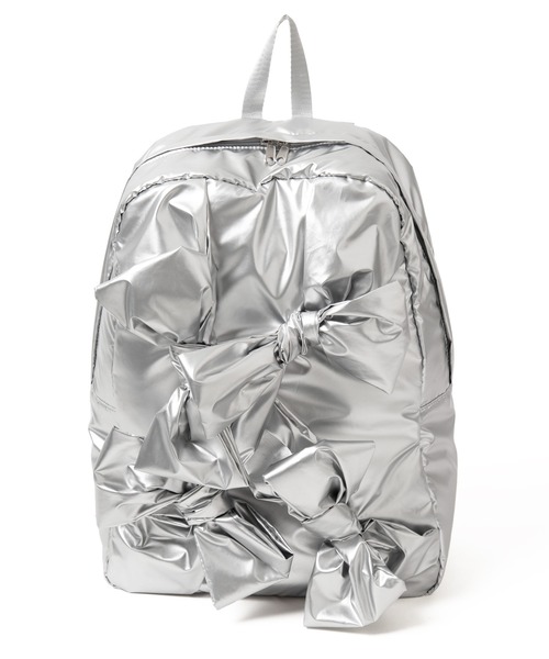 WEGO（ウィゴー）の「WEGO/BIGリボンデイパック（バックパック/リュック・レディース・シルバー/ブラック・FREE）」の7枚目の写真