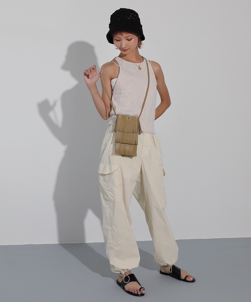 Monocoro toppi(モノコロトッピ)の「フリンジ ショルダー ミニバッグ(ショルダーバッグ・レディース・イエロー系その他/ブラック/ブラウン/ベージュ・フリー)」の15枚目の写真