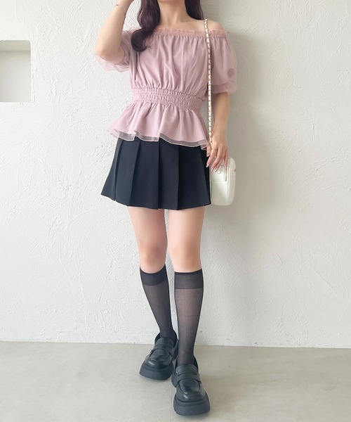 apres jour（アプレジュール）の「2WAYアソートチュールオフショルトップス【ZOZOTOWN限定アイテム】（シャツ/ブラウス・レディース・ブラック系その他/ピンク/アイボリー・X-LARGE/フリー）」の21枚目の写真