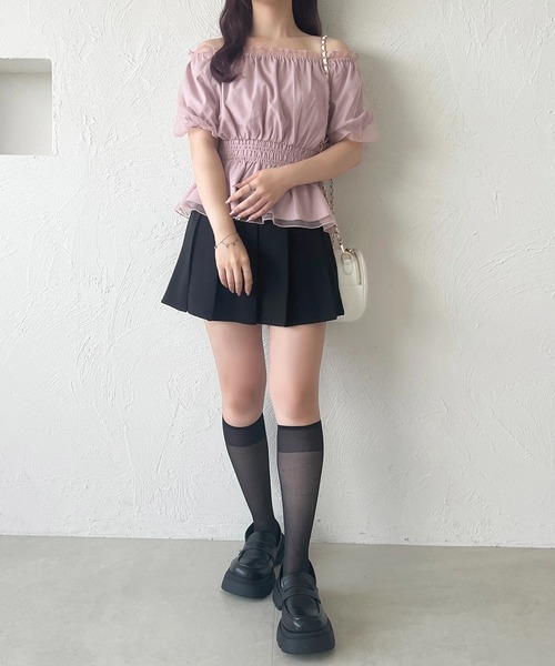 apres jour（アプレジュール）の「2WAYアソートチュールオフショルトップス【ZOZOTOWN限定アイテム】（シャツ/ブラウス・レディース・ブラック系その他/ピンク/アイボリー・X-LARGE/フリー）」の22枚目の写真