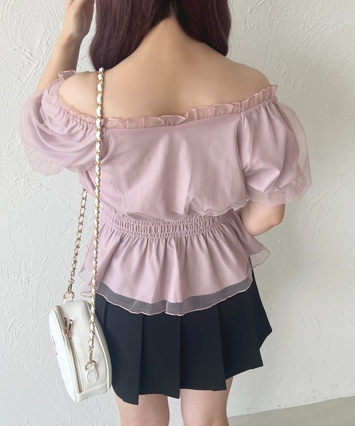 apres jour（アプレジュール）の「2WAYアソートチュールオフショルトップス【ZOZOTOWN限定アイテム】（シャツ/ブラウス・レディース・ブラック系その他/ピンク/アイボリー・X-LARGE/フリー）」の20枚目の写真