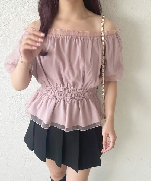 apres jour（アプレジュール）の「2WAYアソートチュールオフショルトップス【ZOZOTOWN限定アイテム】（シャツ/ブラウス・レディース・ブラック系その他/ピンク/アイボリー・X-LARGE/フリー）」の19枚目の写真