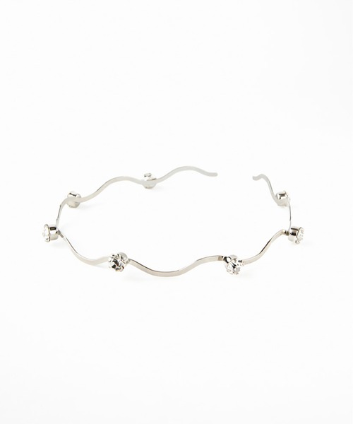 Casselini（キャセリーニ）の「Casselini(キャセリーニ)なみなみメタルカチューシャ（カチューシャ・レディース・シルバー/ゴールド/クリア・FREE）」の6枚目の写真