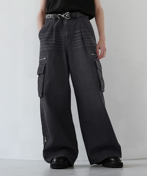 ニードルス　ブラックカーゴパンツ 調整可能ウエスト ニードルズ NEEDLES BDU 6ポケット カーゴ ヒザデルパンツ H.D. Pant