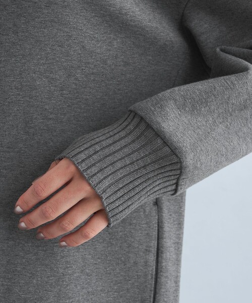 green label relaxing（グリーンレーベルリラクシング）の「ダンボール ドルマンスリーブ ワンピース（ワンピース・レディース・ナチュラル/ダークグレー/ブラック・FREE）」の15枚目の写真