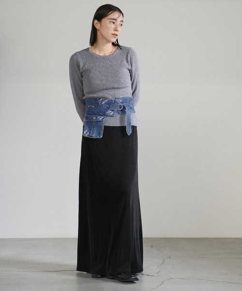 select MOCA(セレクトモカ)の「箔プリントデニムベルト(ベルト・レディース・ブラック/ブルー・FREE)」の14枚目の写真