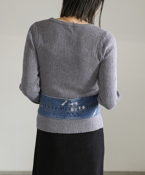 select MOCA(セレクトモカ)の「箔プリントデニムベルト(ベルト・レディース・ブラック/ブルー・FREE)」の15枚目の写真